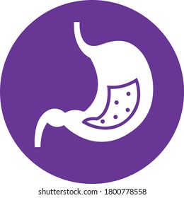 Organ, stomach icon, colorful vector