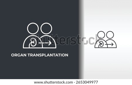 Organ Transplantation Vector, Icon Or Logo Sign Isolated Symbol Illustration