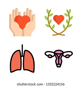organ vector icon set