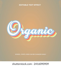 organic 3d editable text effect
