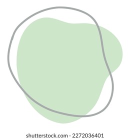 Organic abstract fluid shape. Creative liquid blob elements with curvy line. Simple irregular curved dynamic forms, modern smooth drops. Flat vector illustrations isolated on white background.