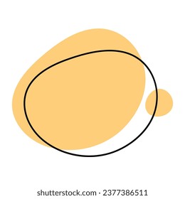 Organic abstract forms. Fluid and irregular elements in creative and simple amoeba. Amorphous Liquid Design. Isolated vector illustrations on white background.