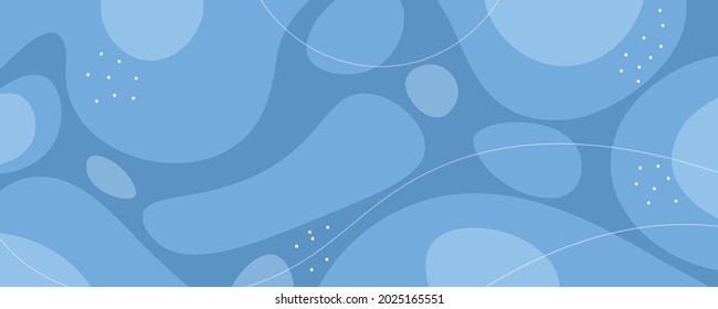 Organic abstract geometric shapes. Modern pattern with curved lines. Minimal doodle background.