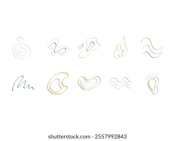 Organic Abstract Line Shape Set