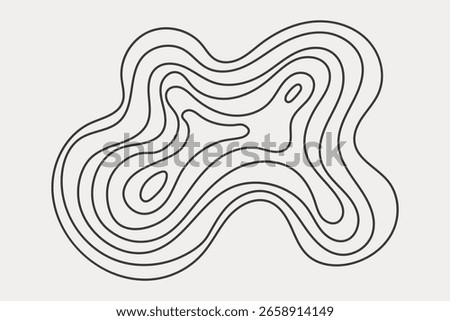 Organic abstract lines and fluid shapes. Minimal vector graphics with natural flow.