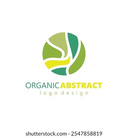 Organic Abstract Logo Design. Ícone de vetor de natureza. Natureza símbolo criativo conceito orgânico. Bio herbal saúde cuidado abstrato negócio eco logo. 