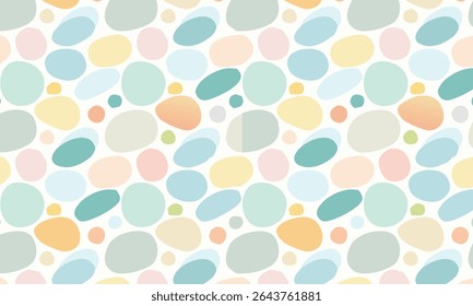 Organic Abstract Pebble Pattern with Pastel Colors