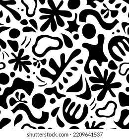 Organic and abstract seamless surface pattern design. Vector pattern. Contemporary print. Fashion design template. 