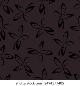 Formas abstractas orgánicas patrón floral. hoja y forma floral patrón orgánico sin costuras. hojas silueta patrón sin costuras de verano 