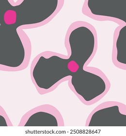 Patrón floral de Formas abstractas orgánicas. patrón inconsútil orgánico de la forma de la hoja y de la flor. modelo inconsútil moderno del Vector del patrón del verano de la silueta de las hojas en el fondo blanco