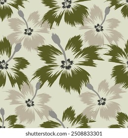 Patrón floral de Formas abstractas orgánicas. patrón inconsútil orgánico de la forma de la hoja y de la flor. modelo inconsútil moderno del Vector del patrón del verano de la silueta de las hojas en el fondo blanco