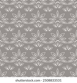 Organic abstract shapes floral pattern. leaf and flower shape organic seamless pattern. leaves silhouette summer seamless pattern modern vector style on white background