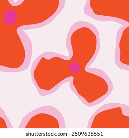 Organic abstract shapes floral pattern. leaf and flower shape organic seamless pattern. leaves silhouette summer seamless pattern modern vector style on white background
