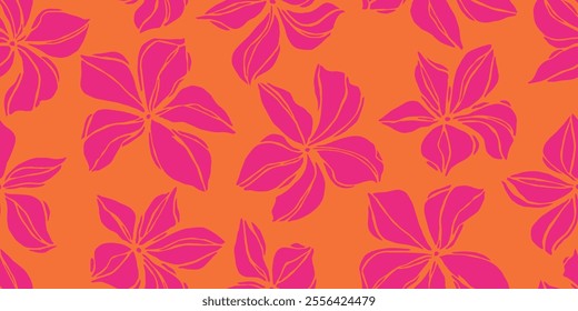 Organic abstract shapes floral pattern for fabric, textiles, clothing, wrapping paper, cover, banner, interior decor, wallpaper, backgrounds.
