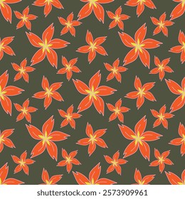 Organic abstract shapes floral pattern. leaf and flower shape organic seamless pattern. leaves silhouette summer seamless pattern modern vector style on white background