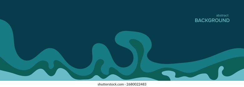 Fondo abstracto orgánico de la onda. Fondo líquido Abstractas verde azulado. Vector