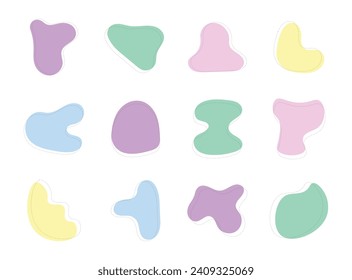 Organic Aesthetic Shapes Illustration, Abstract Decoration Element Vector