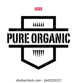 Organic Agriculture lettering, Template for banner, annual report, prints,flyer, booklet, web