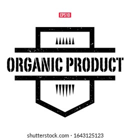 Organic Agriculture lettering, Template for banner, annual report, prints,flyer, booklet, web