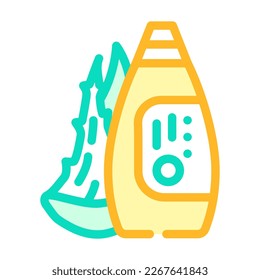 organic aloe vera color icon vector. organic aloe vera sign. isolated symbol illustration