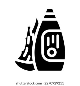 organic aloe vera glyph icon vector. organic aloe vera sign. isolated symbol illustration