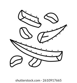 organic aloe vera line icon vector. organic aloe vera sign. isolated contour symbol black illustration