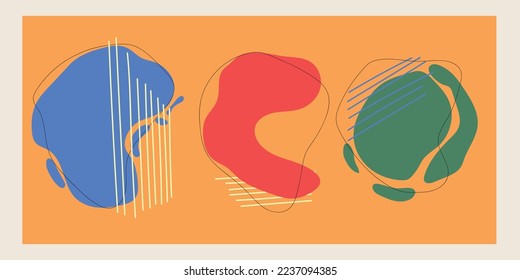 Organic amoeba blob shape abstract illustration isolated on transparent background. Set of irregular round blot form graphic element. Doodle drops with outline circle - Powered by Shutterstock - Get 15% off with code: PIKWIZARD15
