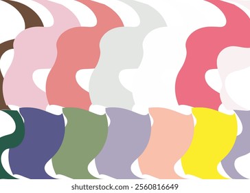 Organic amoeba blob shape abstract background. Set of irregular round blot form graphic element.