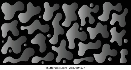 Organic amoeba blob shape abstract collection. Random shapes. Irregular blob shape vector illustration.