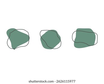 Organic amoeba blob shape symbol icon design vector isolated transparent background
