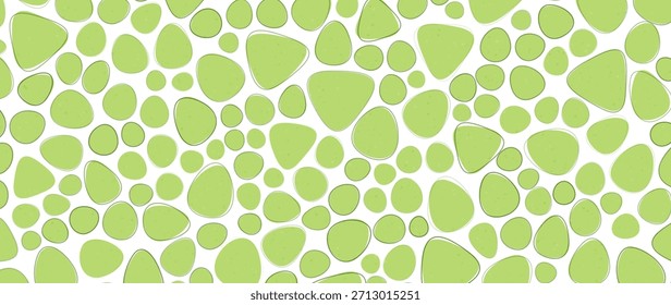 Padrão De Formas De Blob De Ameba Orgânica. Fundo de forma suave de fluido orgânico de cor verde. Ilustração de vetor.
