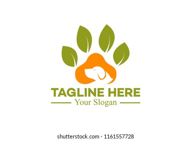organic animal pet shop logo template