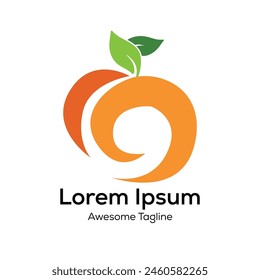 Icono de diseño de logotipo creativo de manzana orgánica