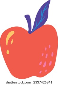 Organic Apple Hand Drawn Illustration