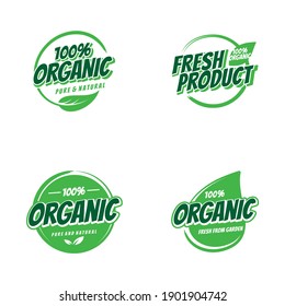 organic badges label design vector eps 10