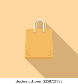 Organic bag icon flat vector. Food paper. Recycle pack