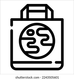 Organic Bag Icon, Bag Logo, Ecology Symbol.
