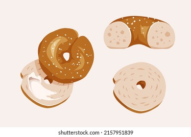 Organische Bagel-Vektorgrafik-Kollektion