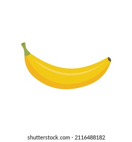 Organic banana icon. Flat illustration of organic banana vector icon isolated on white background