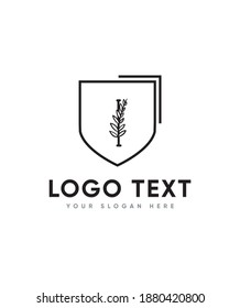 An organic and beautiful decorative letter type I logo template, Vector logo for business and company identity 