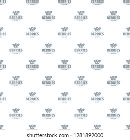 Organic berries pattern vector seamless repeat for any web design