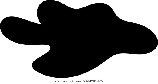 Organischer schwarzer Fleck mit unregelmäßiger Form, abstrakte Flecken, abstrakte, abstrakte Form, abstrakte, einfache Flüssigkeit, minimalistische, zufällige organische Formen Vektorgrafik