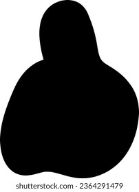 Organischer schwarzer Fleck mit unregelmäßiger Form, abstrakte Flecken, abstrakte, abstrakte Form, abstrakte, einfache Flüssigkeit, minimalistische, zufällige organische Formen Vektorgrafik