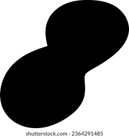 Blob negro orgánico con forma irregular, manchas abstractas, forma abstracta, abstracta, líquido abstracto simple, minimalista, formas orgánicas aleatorias vector