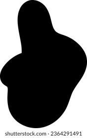 Blob negro orgánico con forma irregular, manchas abstractas, forma abstracta, abstracta, líquido abstracto simple, minimalista, formas orgánicas aleatorias vector
