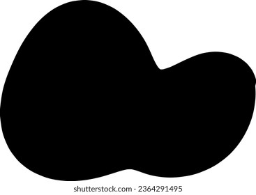 Organischer schwarzer Fleck mit unregelmäßiger Form, abstrakte Flecken, abstrakte, abstrakte Form, abstrakte, einfache Flüssigkeit, minimalistische, zufällige organische Formen Vektorgrafik