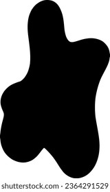 Blob negro orgánico con forma irregular, manchas abstractas, forma abstracta, abstracta, líquido abstracto simple, minimalista, formas orgánicas aleatorias vector