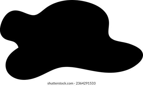 Blob negro orgánico con forma irregular, manchas abstractas, forma abstracta, abstracta, líquido abstracto simple, minimalista, formas orgánicas aleatorias vector