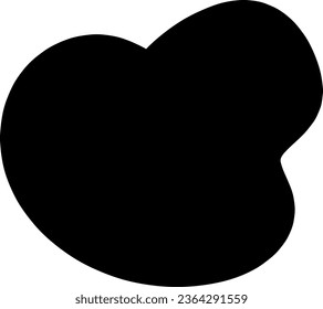 Blob negro orgánico con forma irregular, manchas abstractas, forma abstracta, abstracta, líquido abstracto simple, minimalista, formas orgánicas aleatorias vector