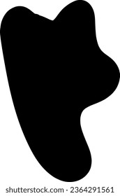 Blob negro orgánico con forma irregular, manchas abstractas, forma abstracta, abstracta, líquido abstracto simple, minimalista, formas orgánicas aleatorias vector